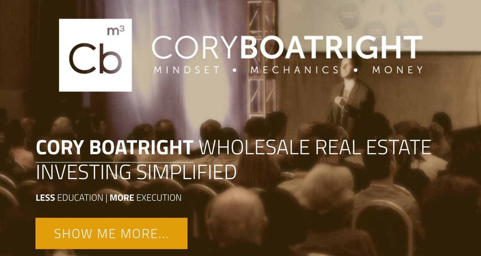 Cory Boatright keynote on stage