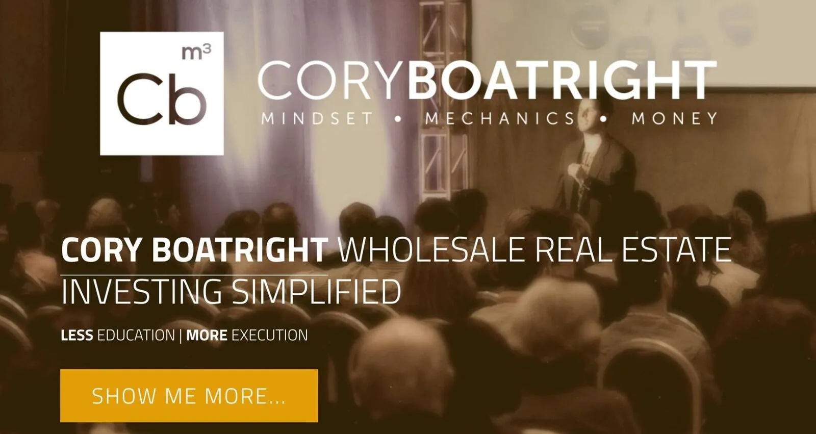 Cory Boatright keynote on stage